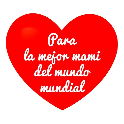 Taza Termosensible – Taza Roja con Corazones y Mensaje – “para la Mejor Mami del Mundo Mundial“ – Taza de Café con Efecto de Color – Idea para el Día de la Madre – Regalo para el Día de la Madre