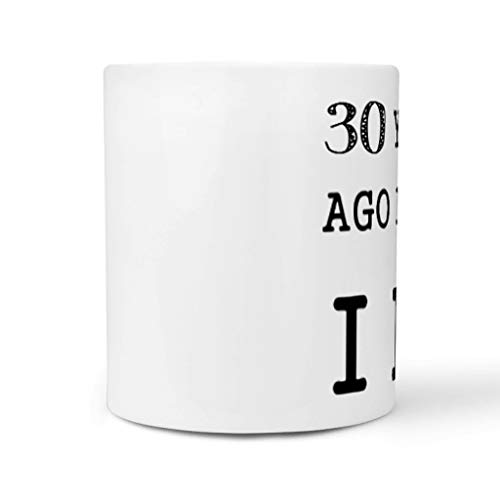 Tazas de café con asa, de cerámica, diseño con texto en inglés "Born for-Anime Years Ago I Said I DO", con doble impresión, cerámica, Blanco, 311,84 g