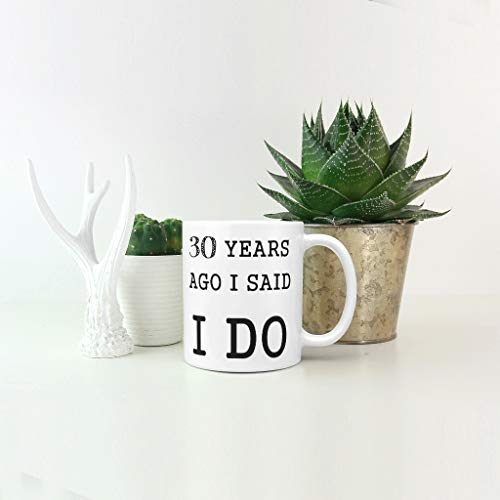 Tazas de café con asa, de cerámica, diseño con texto en inglés "Born for-Anime Years Ago I Said I DO", con doble impresión, cerámica, Blanco, 311,84 g