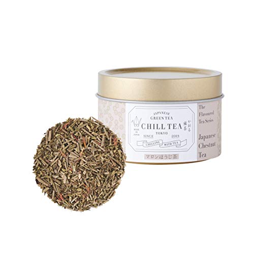 Té vérde hojicha de castaño de CHILL TEA Tokyo - 100% Té verde japonés tostado - Té verde vegetariano y no genéticamente modificado - Sabor a castaño dulce (30g)