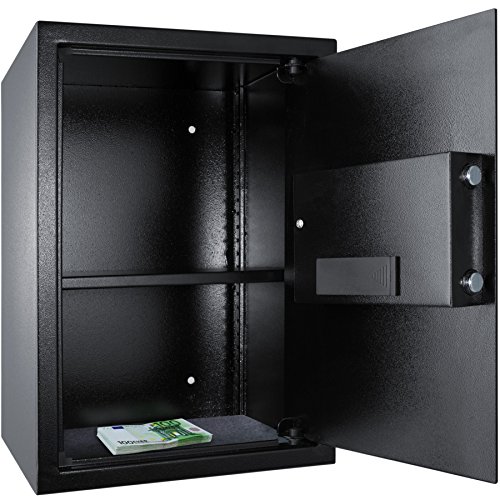 TecTake Caja Fuerte electrónica Pared Safe Caja de Seguridad Mini Hotel Seguro + Llave (50x35x34.5cm | No. 400566)