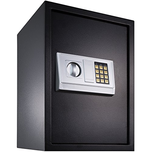 TecTake Caja Fuerte electrónica Pared Safe Caja de Seguridad Mini Hotel Seguro + Llave (50x35x34.5cm | No. 400566)