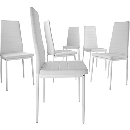 TecTake Conjunto de Mesa y 6 sillas de Comedor (Blanco | No. 402840)