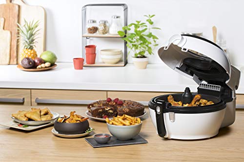 Tefal Actifry Genius Snaking FZ761015 - Freidora sin aceite, de aire 1.2 kg, con 9 programas automáticos y accesorio para snacks, panel táctil intuitivo e incluye recetario, apto lavavajillas