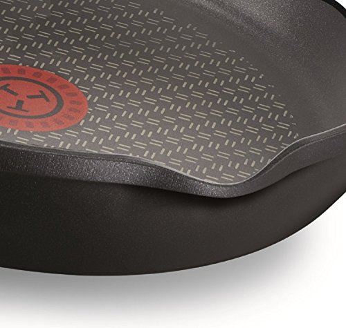 Tefal Aroma - Wok de aluminio fundido, 28 cm, recubrimiento titanio antiadherente y thermosport, aptas para todo tipo de cocinas, base gruesa adecuada para inducción, picos vertedores y asas de apoyo