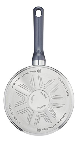 Tefal Daily Cook - Cazo de acero inoxidable de 12cm, base reforzada, aptas para todo tipo de cocinas incluido inducción, gran conductividad y resistencia con materiales reciclados