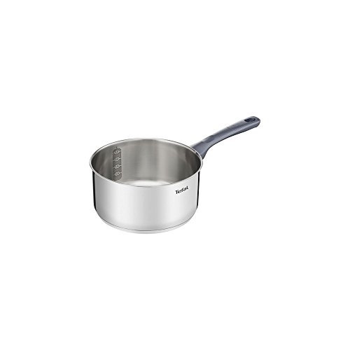 Tefal Daily Cook - Cazo de acero inoxidable de 16 cm, 1 Litro, base reforzada, aptas para todo tipo de cocinas incluido inducción, gran conductividad y resistencia con materiales reciclados