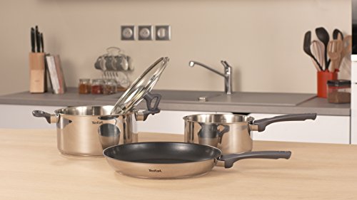 Tefal Daily Cook - Guisera de 24 cm, antiadherente de acero inoxidable, para todo tipo de cocinas incluido inducción