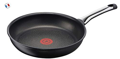 Tefal E4400485 Sartén Talent Pro E44004, 24 Cm, Titanium Excellence, Metal, Negro