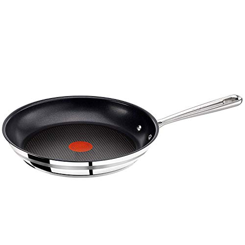 Tefal E85606 - Sartén, acero inoxidable, plata, 28 cm