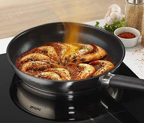 Tefal Emotion - Juego de 3 Sartenes Aluminio de 20, 24 y 26 cm, Antiadherente libre de PFOA, Thermospot para Control de Temperatura, para Todo Tipo de Cocinas Incluido Inducción