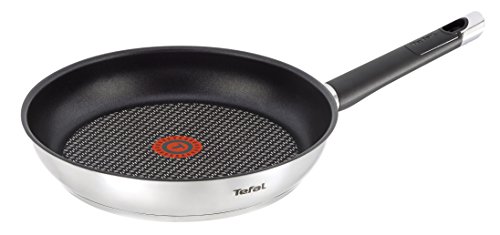 Tefal Emotion - Sartén de aluminio de 24 cm, antiadherente Titanium Extra, exterior resistente en acero, aptas para todo tipo de cocinas incluido inducción