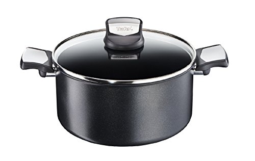 Tefal Expertise - Cacerola 20 cm y 2.9 L de capacidad, con tapa, antiadherente con extra de titanio, aptas para todo tipo de cocinas incluido inducción