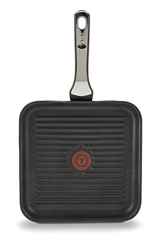 Tefal Expertise Grill de aluminio de 26 x 26 cm, antiadherente con extra de titanio, aptas para todo tipo de cocinas incluido inducción