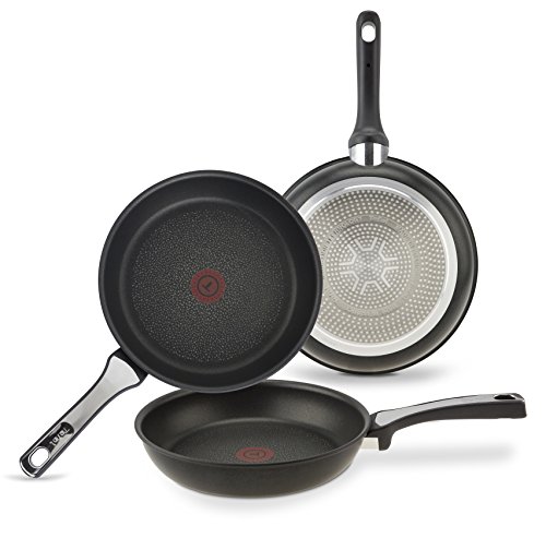 Tefal Expertise Juego de 3 Sartenes aluminio de 21, 24 y 26 cm, antiadherente con extra de titanio, aptas para todo tipo de cocinas incluido inducción