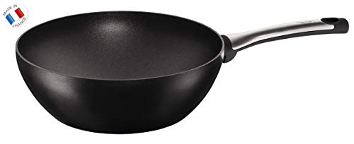 Tefal Expertise - Wok de aluminio de 28 cm, antiadherente con extra de titanio, aptas para todo tipo de cocinas incluido inducción