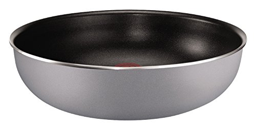 Tefal Ingenio Essential - Set de 5 Piezas de Aluminio con Mango Extraíble, Sartenes de 24 y 28 cm + Wok de 26 cm + Cazos de 16 y 20 cm + 2 Tapas + 3 Espátulas + 1 Mango Intercambiable