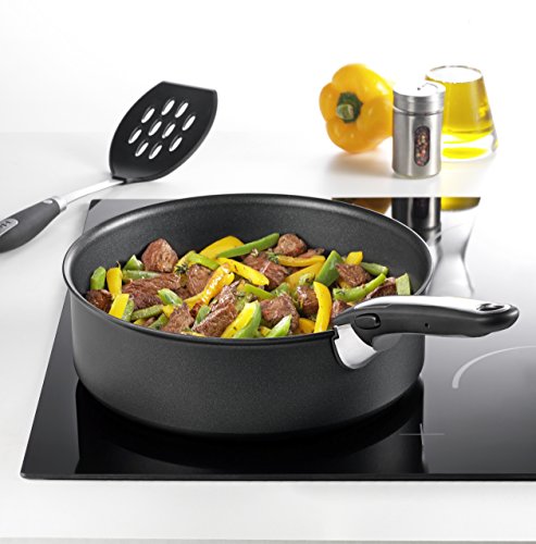 Tefal Ingenio Expertise - Guisera de Aluminio de 26 cm para mango extraíble, antiadherente con extra de titanio, aptas para todo tipo de cocinas incluido inducción