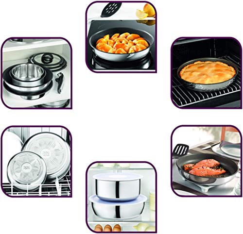 Tefal L9408802 Ingenio Preference - Juego de 2 cacerolas (acero inoxidable, 16/20 cm, mango extraíble, para todo tipo de fuegos, incluida inducción)