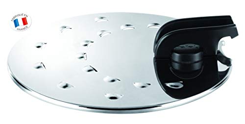 Tefal L9939822 Tapa INOX Ajustable, diámetro 30 cm, Acero Inoxidable, Plata