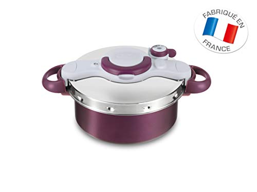 Tefal P4605100 - Olla a presión 2 in 1 y Cacerola con la Capacidad de 5 litros, Aluminio, Morado, 39 x 29.5 x 19 cm