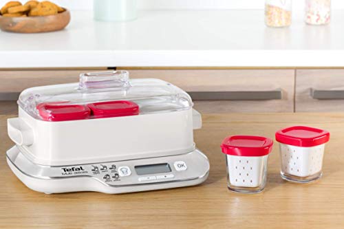 Tefal XF100501 - Set de 6 tarros Multidelice, color blanco y rojo