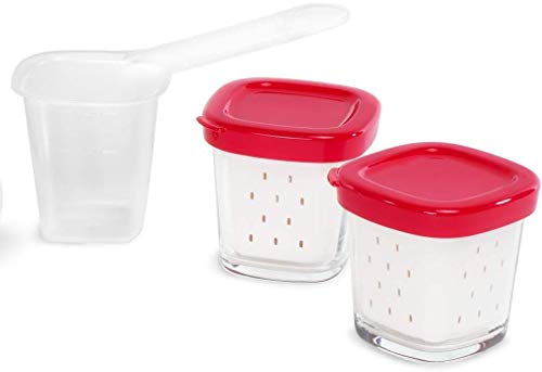 Tefal XF100501 - Set de 6 tarros Multidelice, color blanco y rojo