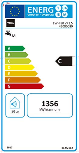 Teka Termo Eléctrico | 1500 W | 80 L | Blanco | Clase de eficiencia energética D | Modelo Ewh80 | Tanque esmaltado | Resistencia Ceramica | Termostato Temperatura 30-75º, 80 litros