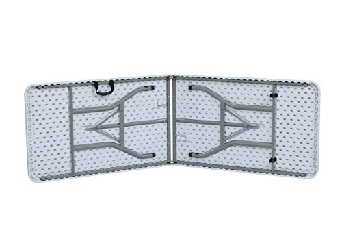 Tenco TG240 - Mesa Plegable Rectangular, 240 x 76 x 74 cm, color blanco granito