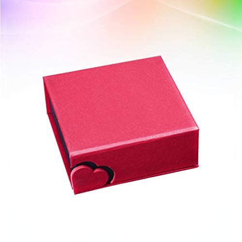 TENDYCOCO Caja de joyería de Terciopelo en Forma de corazón Reloj Pulsera Brazalete Vitrina Almacenamiento Joyero Caja de Regalo (Rojo)