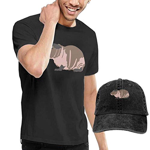 Tengyuntong sunminey Homme T- T-Shirt Polos et Chemises Men's Guinea Pig Skinny T-Shirts Pullover with Cowboy Hat