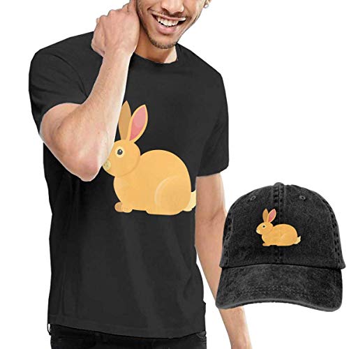 Tengyuntong sunminey Homme T- T-Shirt Polos et Chemises Men's Hare Style-8 T-Shirts Pullover with Denim Hat