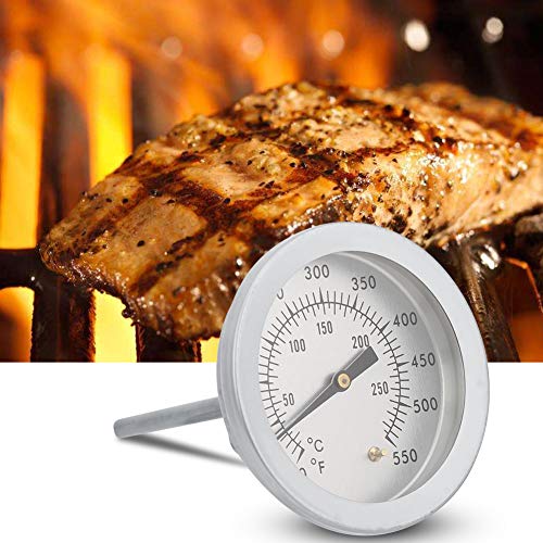 Termómetro para horno, de 0 - 300 ºC, para barbacoa, de carbón, de leña, parrilla, de gas, horno, indicador de temperatura para cocinar, dial analógico, doble escala