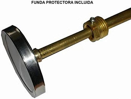 Termómetro para Puerta de hornos de leña, Escala de 0 a 300ºC con Vaina de 5 cm.