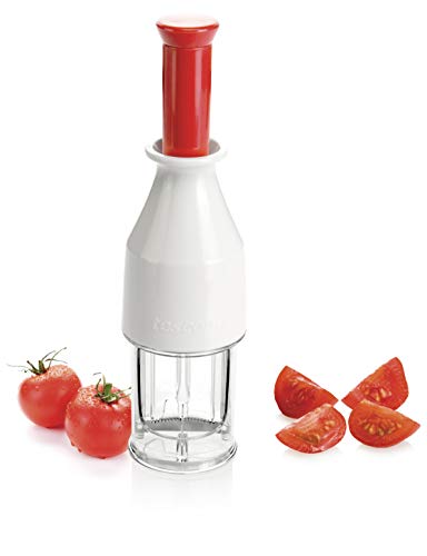Tescoma 643557 Cortador DE Tomate Cherry Handy, Metal, Bianco/Trasparente