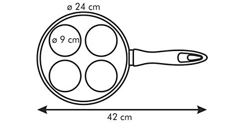 Tescoma SARTEN 4 CIRCULOS Presto 24CM, Multicolor, 24 cm