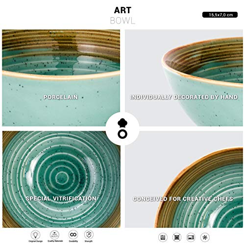 THE CHEF COLLECTION – Bowl Art 15, Colección Art, bowl, porcelana colores, 15,5x15,5x7,0 cm