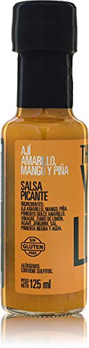 The Yellow Sauce 125 ml | Salsa picante hecha con ají amarillo, mango y piña | Sin aditivos ni conservantes | Sin gluten | Apto para veganos