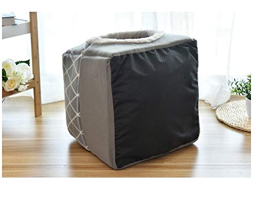 thematys Cueva del Gato I Cama para Gatos con Cojines Extra I Casa para Gatos Plegable I Cueva Convertible I Portátil y Resistente a los arañazos (Style 3, XL (38 x 38 x 34 cm))