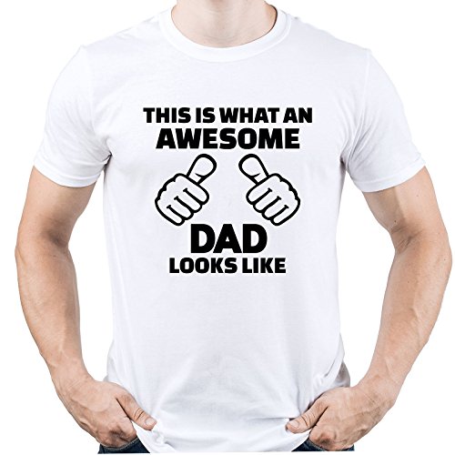 This Is What An Awesome Dad Looks Like Camiseta para Hombre Blanco L