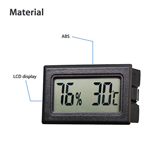 Thlevel Mini Termómetro Higrómetro Digital Interior de Temperatura y Humedad (5 PCS)