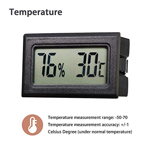 Thlevel Mini Termómetro Higrómetro Digital Interior de Temperatura y Humedad (5 PCS)