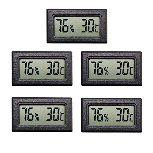 Thlevel Mini Termómetro Higrómetro Digital Interior de Temperatura y Humedad (5 PCS)