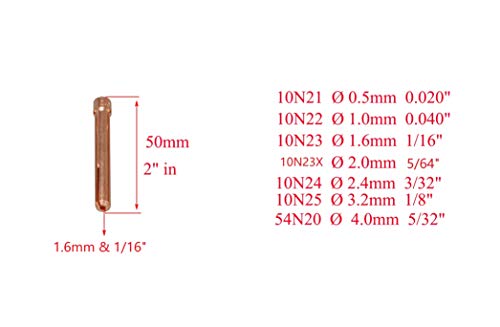 TIG PTA DB SR WP 17 18 26 de diámetro boquillas de cerámica boquilla lente de gas Collet Cuerpos 14pcs