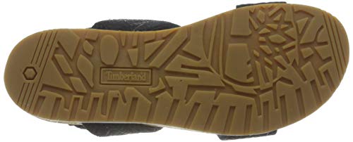 Timberland Malibu Waves 2 Band, Sandalias para Mujer, Negro Black Embossed Suede, 39 EU