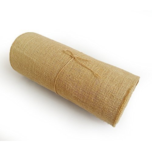 time to Sparkle 30cmx10M Rústica Yute Rollo Rodar Burlap Jute Natural decoración Boda