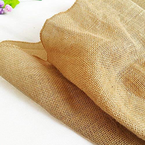 time to Sparkle 30cmx10M Rústica Yute Rollo Rodar Burlap Jute Natural decoración Boda