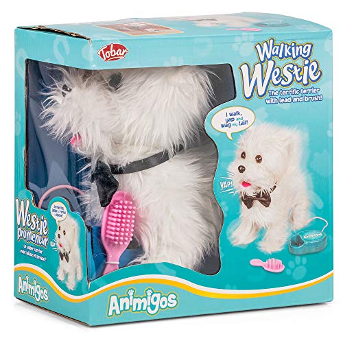 Tobar Walking Westie -Perro Animado de Felpa con Sonido