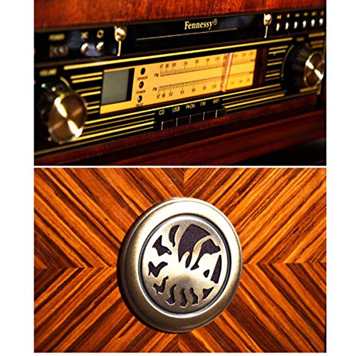 Tocadiscos de vinilo Altavoz de gramófono retro Tocadiscos con altavoz incorporado 33/45 velocidades Reproducción inalámbrica de Bluetooth Salida de audio USB Radio AM / FM Decoración del hogar blanco