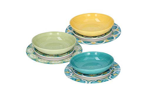 Tognana Porcellane OM07018M042 juego de vajilla Porcelana Multicolor 18 pieza(s) - Juegos de vajillas (6 personas(s), Porcelana, Multicolor, Alrededor, 20,5 cm, 8,14 kg)